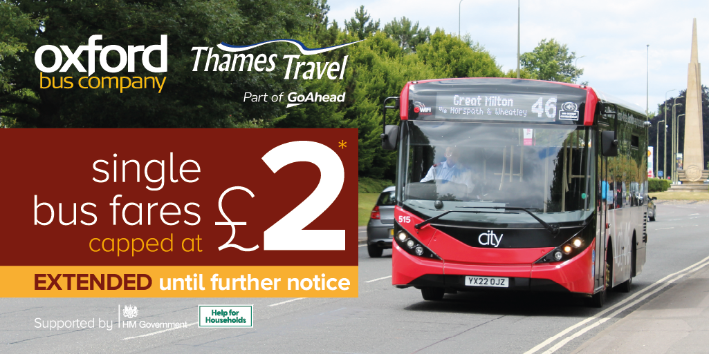 Oxford Bus Group maintains £2 fare cap for rest of the year Oxford